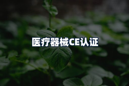 医疗器械CE认证